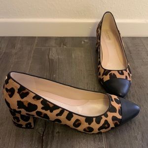 Cole Haan leopard print pumps worn once